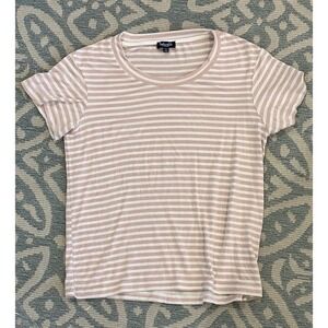 Pink White Basic Shirt T Shirt Tee Layering‎ Womens Capsule Minimalist XS / S